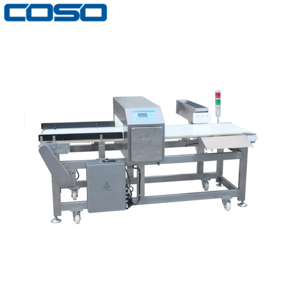 banda detector de metales COSO AEC500 brazo de rechazo alimentaria farmacéutica textil juguetería fabricación de papel productos de higiene electrónica