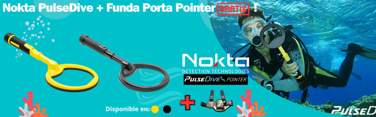 Detector de metales Nokta Pulse Dive Scuba - Negro + Funda - Egecol
