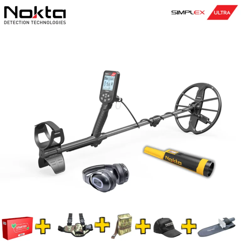 Detector de metales Nokta Simplex Ultra WHP + Accupoint y paquete de obsequios