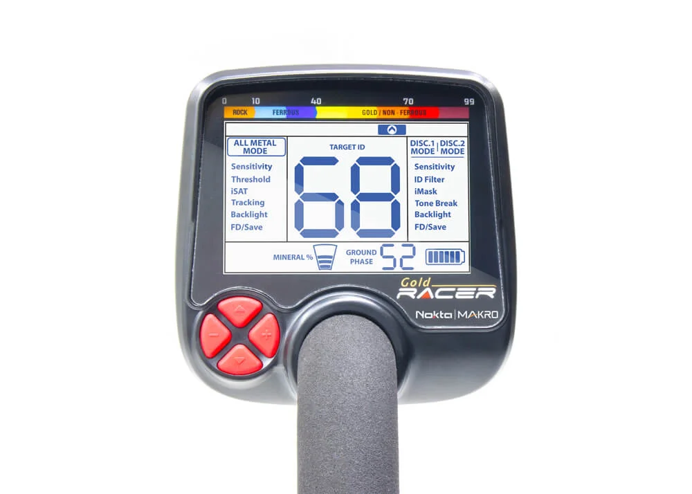 pantalla Nokta gold racer detector de metales detectores de metales oro partículas de oro detectores de oro de aluvión joyería detector de pepitas de oro